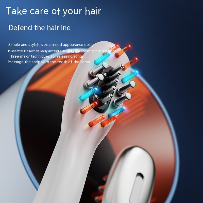 Electric Red Light Hair Comb