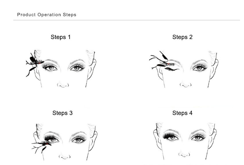 Four Magnet False Eyelashes